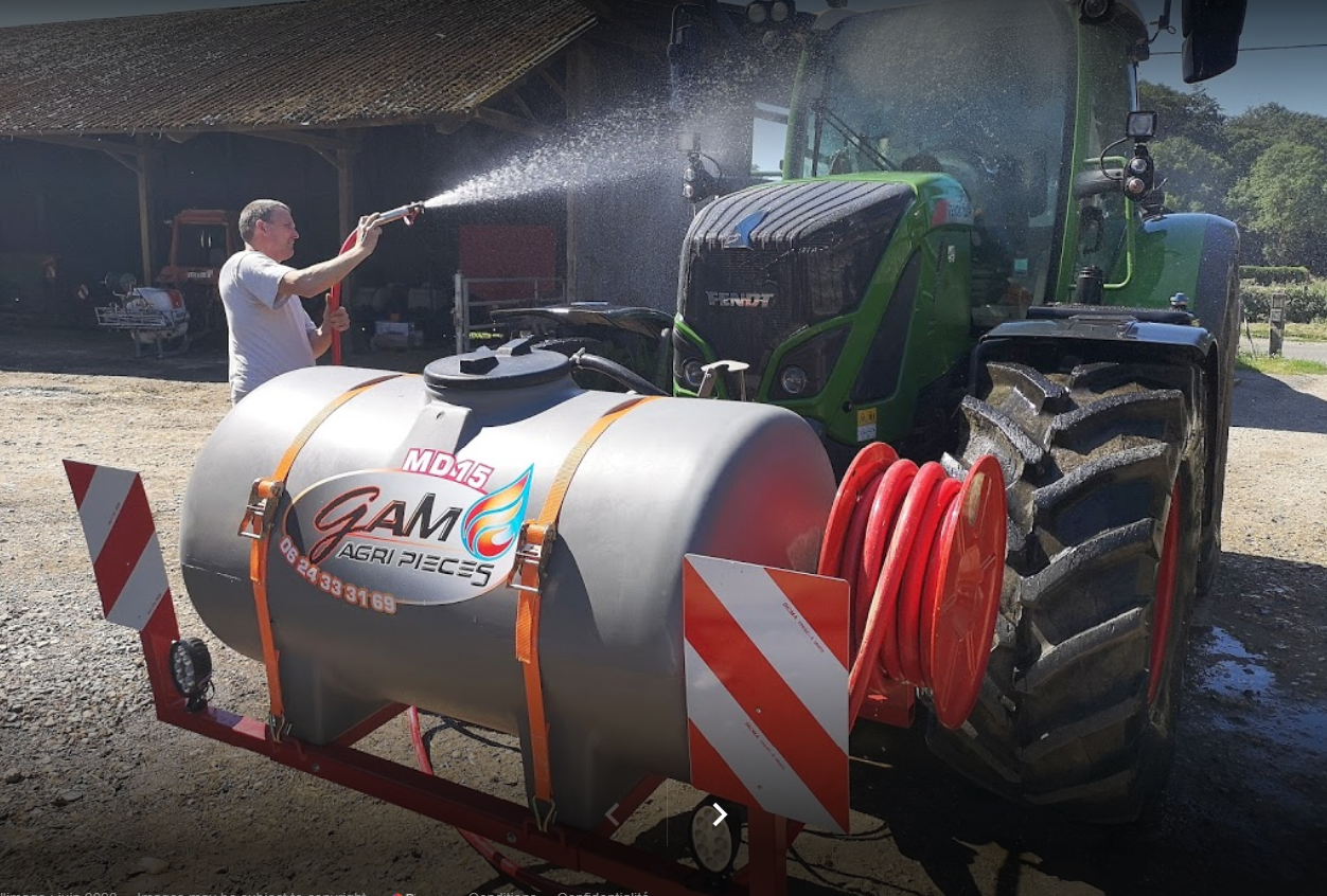 Cuve frontale anti-feu Gam Agri Pièces MD15 avec pompe et lance intégrée