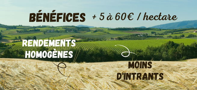 Benefices modulation, gain, intrants, nouvelles technologies, fertilisation, agriculture de précision
