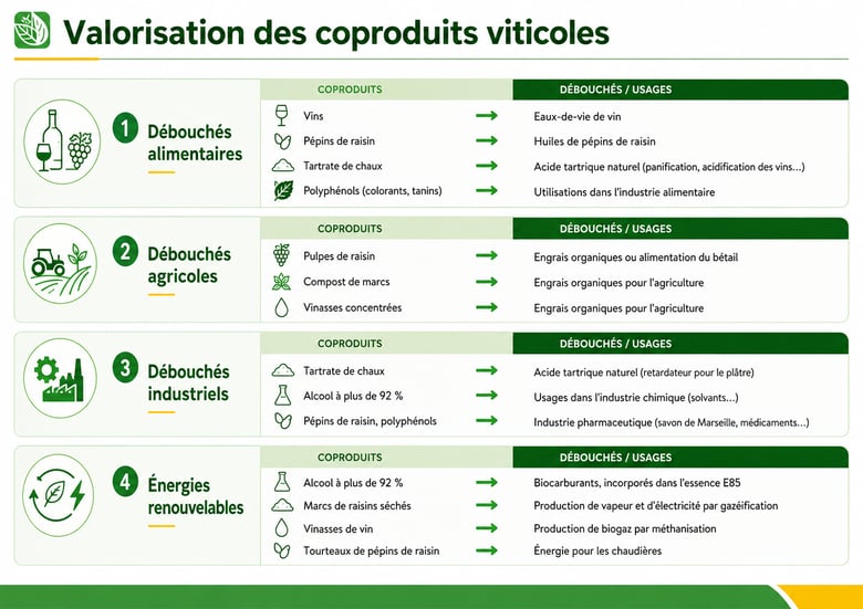 Schema valorisation des coproduits viticoles ISAGRI
