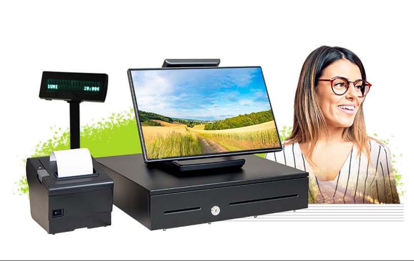 Caisse enregistreuse fixe ou terminal point de vente fixe