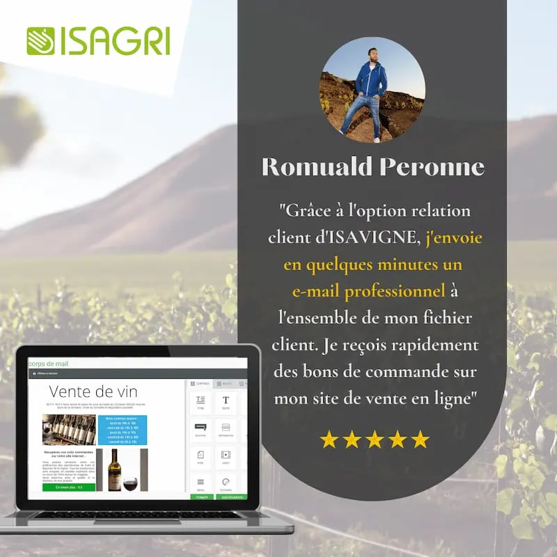 avis option relation client avec isavigne pour la vente de vin en ligne