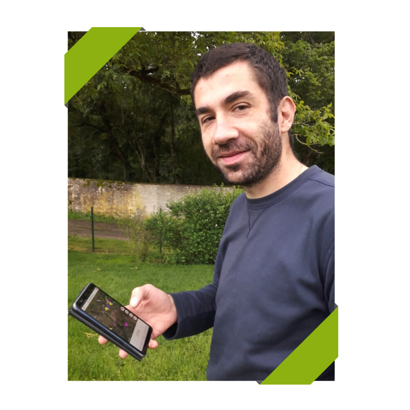 Julien Chopin céréalier utilisateur de lapplication Geofolia Smartphone