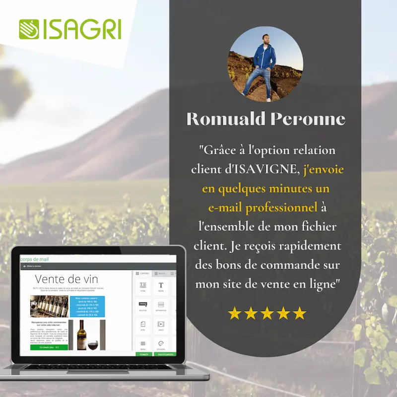 avis option relation client avec isavigne pour la vente de vin en ligne